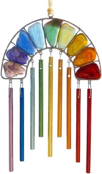 Kleurrijke windgong - Decoratieve hanger - Tuin decoreren - Prisma lichteffect - Lichtgewicht acryl - Regenboog