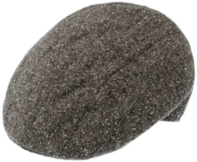 Winterpet Flatcap met fleece voering wol melange Bruin maat 55
