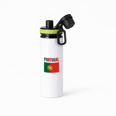 Hacebo® - Portugal vlag waterfles met draaidop groen - Portugal - reizigers - verjaardagscadeau - souvenir - vakantie - kado - gift - geschenk - water fles - 850ML
