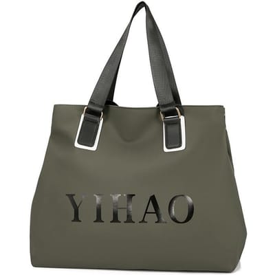 Casual waterdichte nylon draagtas met grote capaciteit modieus design eenvoudige schoudertas voor dames groen
