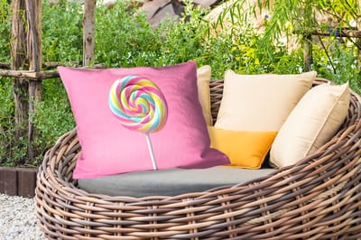 Buitenkussens - Lolly - Roze - Snoep - Zoet - 60x40 cm - Weerbestendig