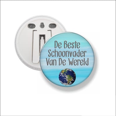 Button Met Clip 58 MM - De Beste Schoonvader Van De Wereld