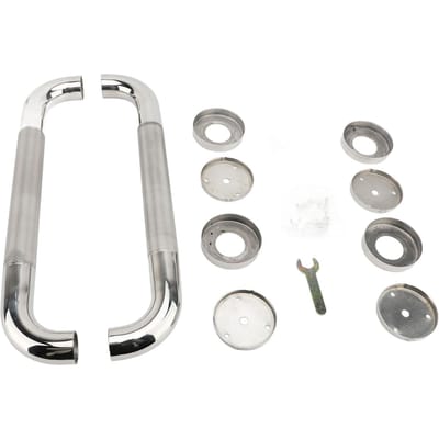2PCS Barres d'appui pour baignoires et douches Acier inoxydable 304 Antidérapant Poignée de sécurité de salle de bain pour gray