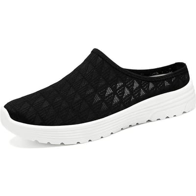 Schoenen voor Dames Zomer Casual Schoenen Grote Maat Ademend Semi-torque Modieus en Veelzijdig Dames Enkele Schoenen Teen-teen Slippers 47 white