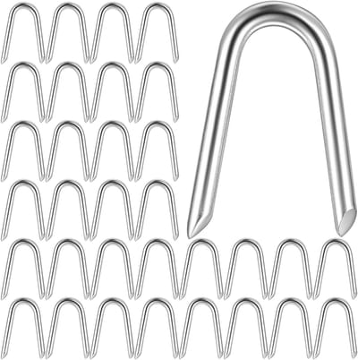 280 Stuks U-vormige Nagels voor Hekken en Gaas, Gegalvaniseerde Stalen Nagels, Ideaal voor Bevestigen en Klampen