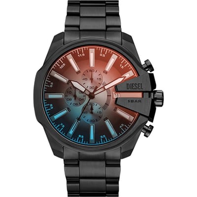 Diesel MEGA CHIEF SLIM Heren Horloge 48 mm - Zwart