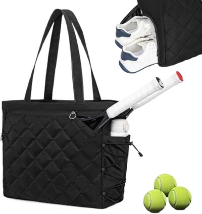 KZQ Waterdichte Tennistas Voor Dames Geschikt Voor 2 Rackets, Multifunctionele Sporttas Met Opbergruimte Voor Sportschool Zakelijke Training En Woon Werkverkeer, Ideaal Voor Weekendsporters En Heren