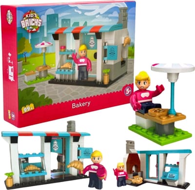 Kid's Bricks - Bakkerij - Bakery - Speelgoed - Bouwset - 99 delig - Bouwstenen - Kinderen