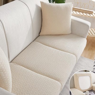 Stretch Sofahoes Effen Kleur Zitkussen Sofa Sofahoes All-Inclusive Vier Seizoenen Universele Hoes Stoffen Sofa Kussenhoes 45-60cm*45-60cm*5-20cm