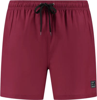 Son of a Beach - Solid Rood Heren Zwembroek - maat S - Rood