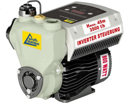 Huiswaterpomp Inverter - Huiswaterautomaat Bronpomp - Constante Waterdruk - Intelligente Inverter Besturing - 3500 Liter Per Uur - Grijs