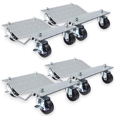 Set van 4 rolwagens voor voertuigen - Draaglast 680 kg - Maneuvreerhulp