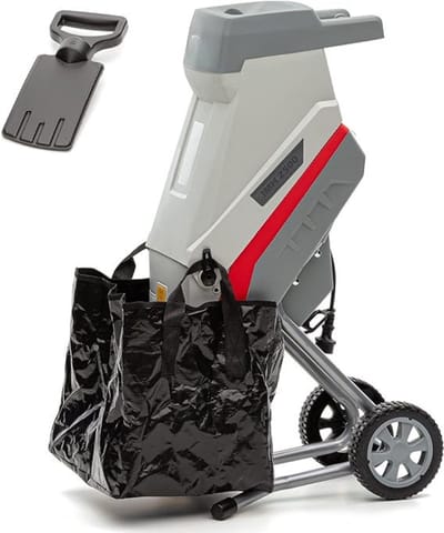SAVI® Hakselaar - Hakselaar Electrisch - Hakselaar Versnipperaar - Grijs/Rood - ‎46cm x 37cm x 91cm