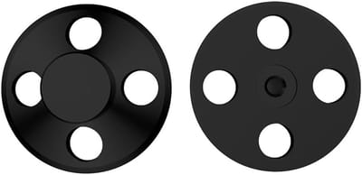 Platenspeler Gewicht - Disc Stabilisator - Vinyl Luisteren - Aluminium Constructie - 80 mm Diameter - Zilver