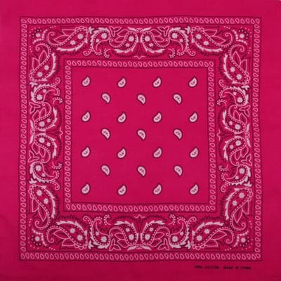 Haarsoires Haarband Bandana Zakdoek 55cm – Paisley Print – Fuchsia Roze - Multifunctioneel Accessoire voor Haar, Festivals en Mode - One Size & Unisex
