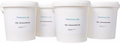 Online chemicalien – Calciumcarbonaat – 4 x 1 kg – Krijtpoeder – Voederkrijt – Veelzijdig Toepasbaar