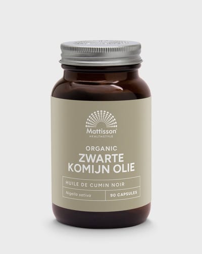 Mattisson - Biologische Zwarte Komijn Olie 500mg - Zwarte Komijnolie, Black Seed Oil - 90 Capsules