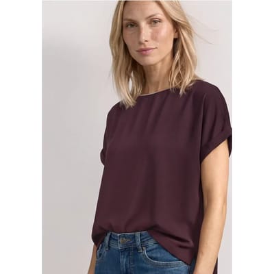 2-in-1-Shirt van chiffon met boothals