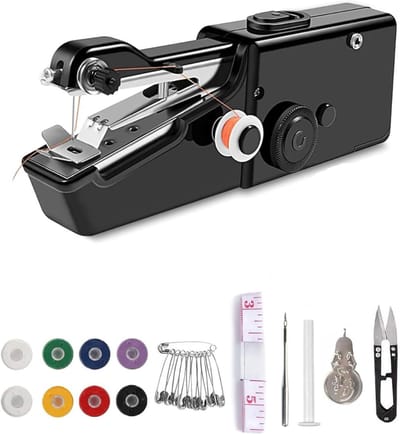 Handnaaimachine - Draagbare Handnaaimachine - Professionele Mini-Handnaaimachine Voor Beginners - Elektrische Naaimachines - Inclusief Naaiset Voor Doe-Het-Zelvers