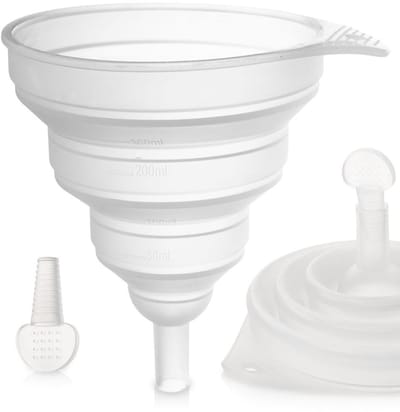 Orion KEMP Serie - Opvouwbare Keukentrechter - 12 cm - Met Dekseltje - Siliconen
