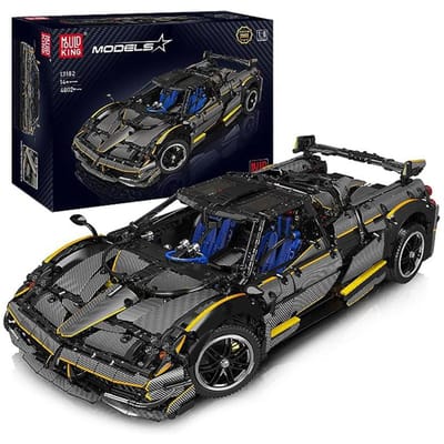 Mould King 13182 Huayra Supercar 1:8 bouwset | City fast champions adventure | Creator and classic motor bouwpakket | Technic speelgoed ideas voor volwassenen | Icons furious speed f1 auto geschikt voor Lego | Technische bouwdoos met 4802 bloks