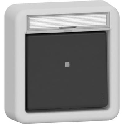 Gira IP44 Drukknop Met Signaalcontact Grijs - 315235