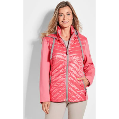 Jas met opstaande kraag - perzik - Gr. 38 van Goldner Fashion