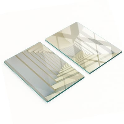 Decoratieve glazen serveerplanken voor snacks in de gang, 2x40x52 cm