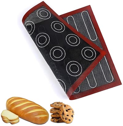 Dailygoods- Bakmat Hittebestendig - Siliconen/Glasvezel - Dubbelzijdig - Herbruikbaar - Antiaanbaklaag - Microgeperforeerd - Bakfolie