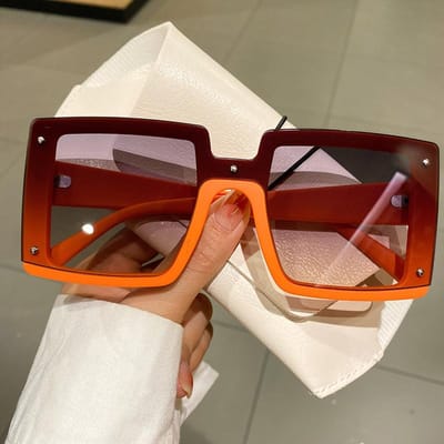 Vierkant   Dames Zonnebril Mode Vintage Spiegel Glazen Brillen Luxe Merk Designer UV4 Goggle Zonnebrillen Gafas De Sol as picture