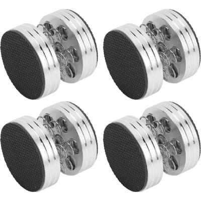 Pieds d'isolation d'enceinte Absorption des chocs Anti-dérapant Ressort Support d'enceinte HiFi pour amplificateur argenté