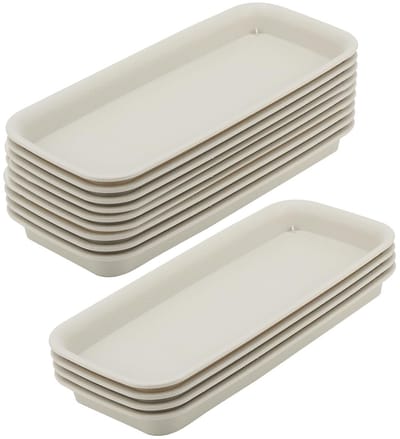 12 Pieces Rectangular Plant Coasters, 30 cm, Plastic Flower Pot, Coaster, Plant Pot, Coaster, Rectangular, Flower - ShopVlot