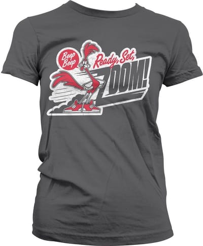 Looney Tunes Road Runner BEEP BEEP Girly Tee dames-T-shirt donkergrijs