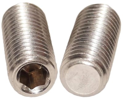 Schroefdraadpennen Set - Madenschroeven Kegel - Onderdelen Beveiligen - Roestvrij Staal A2 - M5 x 4 - Zilverkleurig