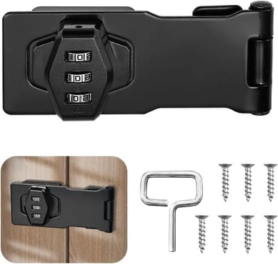 Robuuste Cilinderslot van 10 cm voor Beveiliging van Deuren en Kasten met 3-Cijferige Code en Schroefbevestiging voor Tuin en Binnengebruik