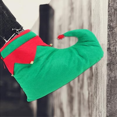 Kerstclownschoenen voor kostuums, grappige decoratieve schoenen met kleine klokken voor feestelijke gelegenheden en cosplay evenementen
