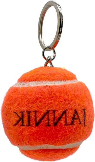 Gepersonaliseerde Tennisbal Sleutelhanger - Naam Sleutelhanger Tennis - Sleutels Vinden - Handgemaakt in VK - 42 mm bal - 7 Kleuren