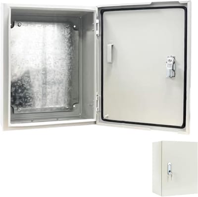 Waterdichte Buiten kast - Stalen Elektra Box - Installatie Beveiliging - Vergrendelbaar en Afgedicht - 50x40x20 cm - Grijs