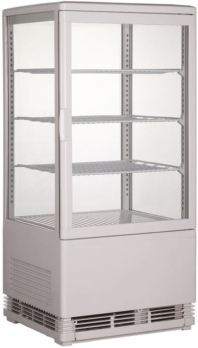 Combisteel Koelvitrine - 68L - Wit - 0°c/+12°c - 4 Niveaus - 428x386x885mm