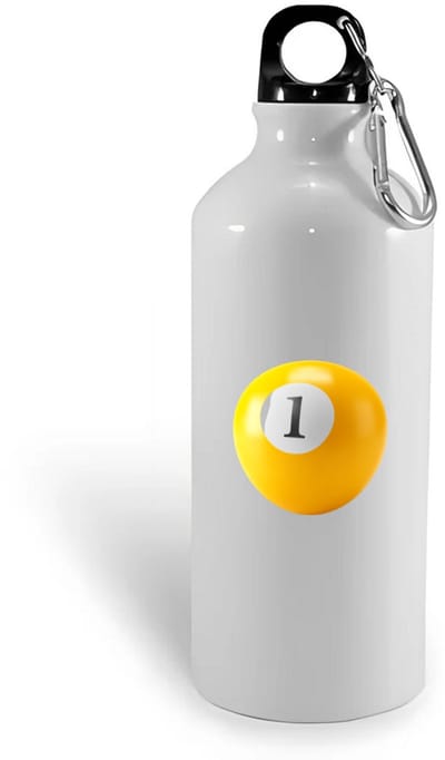 Hacebo® - Biljartbal waterfles - Biljart - biljarters - Snooker - poolen - nummer 1 - water fles - 400ML