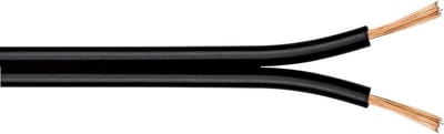 Luidspreker kabel (CU koper) - 2x 0,75mm² / zwart - 10 meter