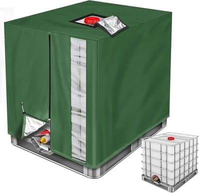 Tankdeksel voor IBC container - waterafdekking 1000 liter - regenton bescherming.