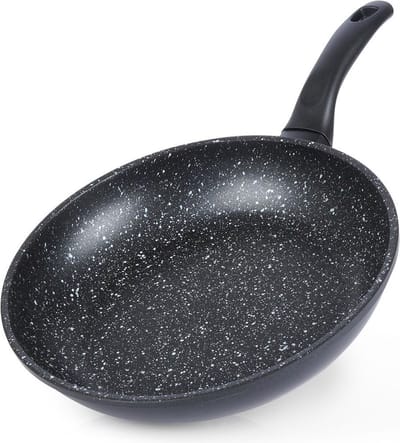 Koekenpan Graniet GRANDE 28 cm - Multifunctionele Pan voor Vlees - Groenten