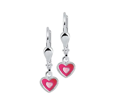 Zilveren Oorhangers hart brisur haak 1016975