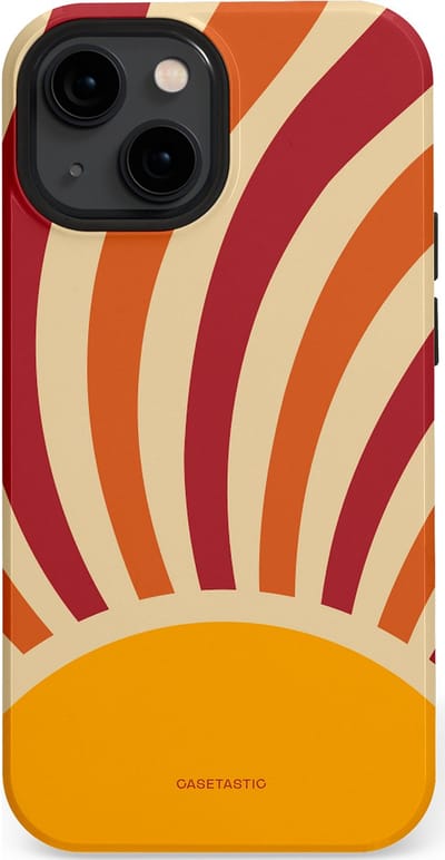 Casetastic Hoesje Geschikt voor Apple iPhone 13 Mini Magsafe - Stijlvolle Beschermende Duo-layer Case - Retro zomer