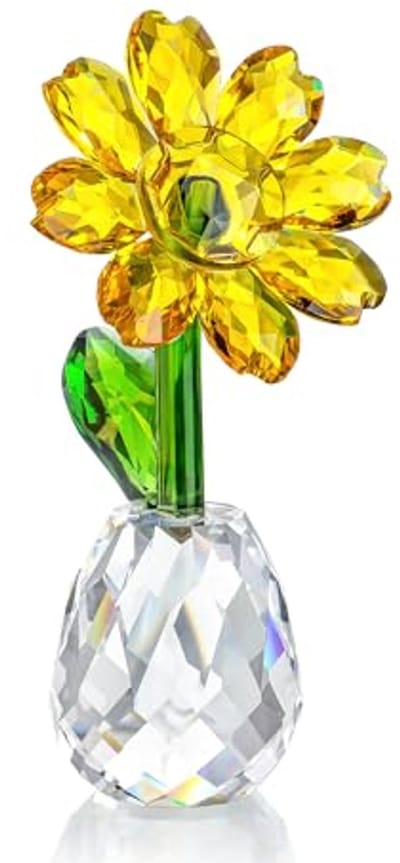 Kristallen Zonnebloem Ornament voor Tafel Decoratie