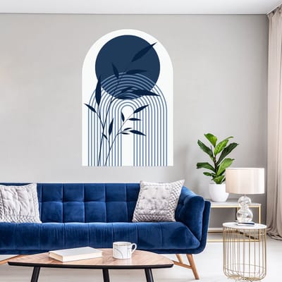 Vooraf gelijmd vliesbehang met gigantische muurschilderingen - ARCH MURMER MOON LINES - 135x90cm