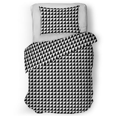 Snoozing Chanel Dekbedovertrek - Eenpersoons - 140x200/220 cm - Black