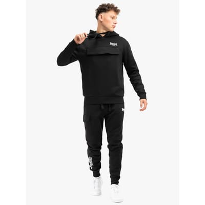 Lonsdale London Rushen Trui met capuchon zwart-wit XL - Katoen - Street wear