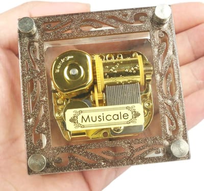 Muziekdoos Acryl - Decoratie Doosje - Cadeau Geven - Automatisch Melodie - 7.4x7.4x4.2cm